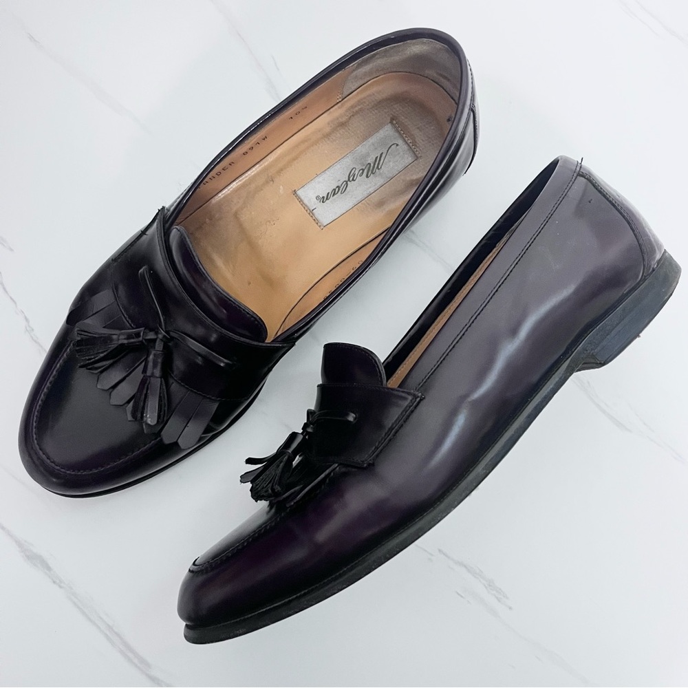 Mezlan Santander Calfskin Kiltie Tassel Loafer Brown Size 10.5